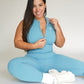 Sculpt Zip Jumpsuit - Ocean Blue