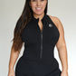 Sculpt Zip Jumpsuit - Black